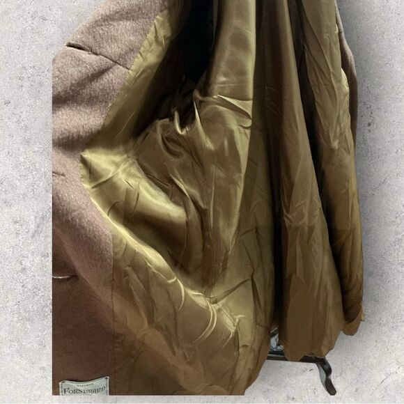 Stevens Forstmann 60s Vintage Wool Trench Coat Lined Winter Women’s Medium - Picture 9 of 9